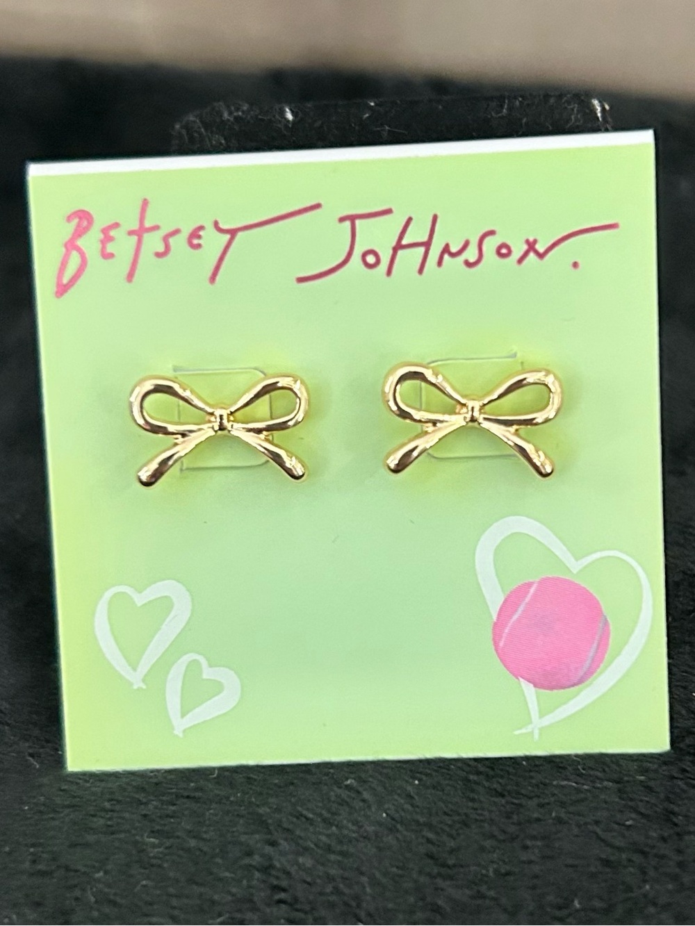 Betsey Johnson Gold Bow Stud Earrings
